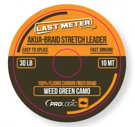 PROLOGIC Akua-braid leader 10m 30lbs camo green (54459) - fonott előkezsinór